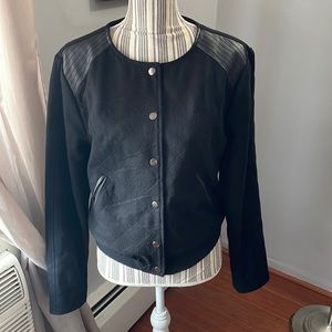 Vice Veda x UO Wool Blend Cropped Bomber Jacket